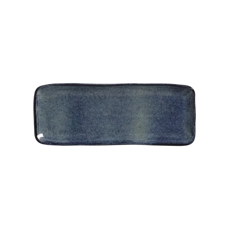 Stoneware Denim Organic Rectangular Platter Medium - Diam. 12.99 x 5.12" - Pack of 12