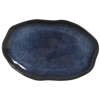 Stoneware Denim Shallow Oval Platter Medium Bio - Diam. 11.81 x 7.87" - Pack of 12