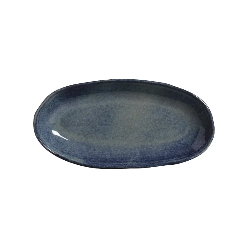 Stoneware Denim Organic Deep Oval Platter Large - 12.6 x 6.3" - Pack of 12 Stoneware Denim Organic Deep Oval Platter Large - 12.6 x 6.3" - Pack of 12