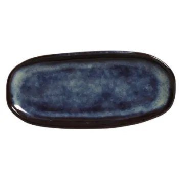 Stoneware Denim Organic Shallow Oval Platter - Diam. 6.5 x 3.15" - Pack of 12