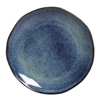 Stoneware Denim Organic Dessert Plate - Diam. 7.68" - Pack of 12
