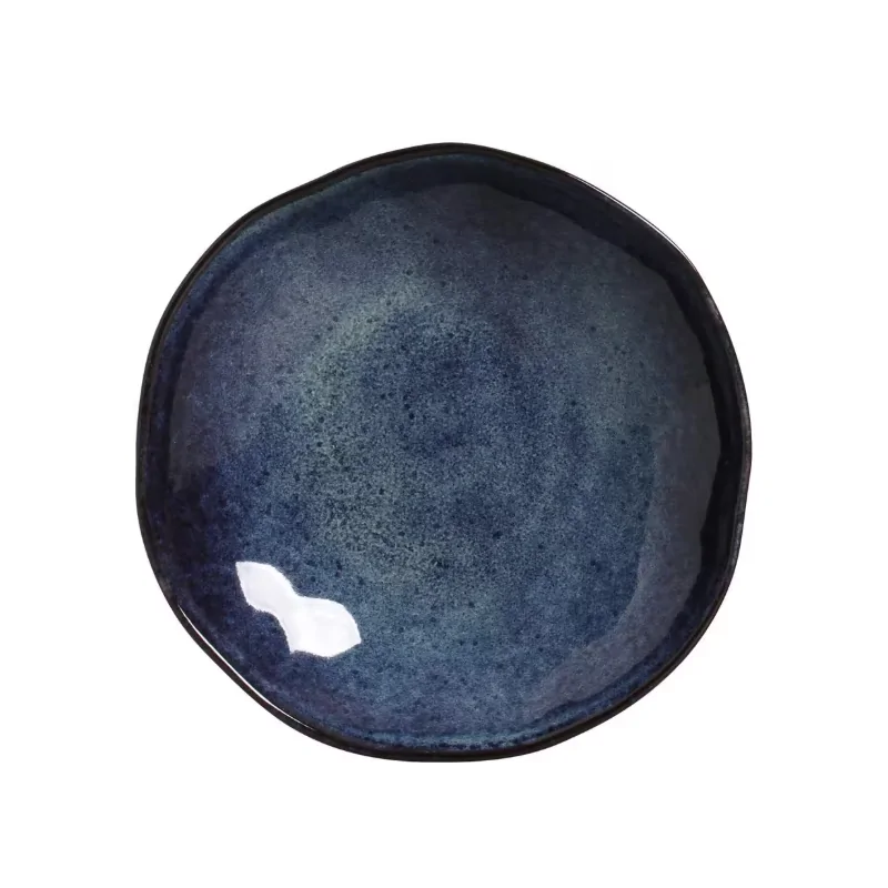 Stoneware Denim Organic Soup Plate - Diam. 8.35" - Pack of 12