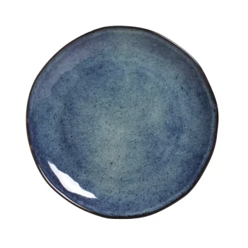 Stoneware Denim Organic Dinner Plate - Diam. 10.43" - Pack of 12