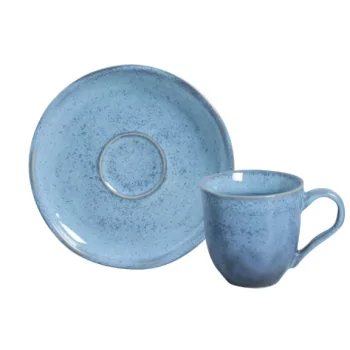 Stoneware Breeze Organic Coffee Cup & Bio Saucer - Pack of 12