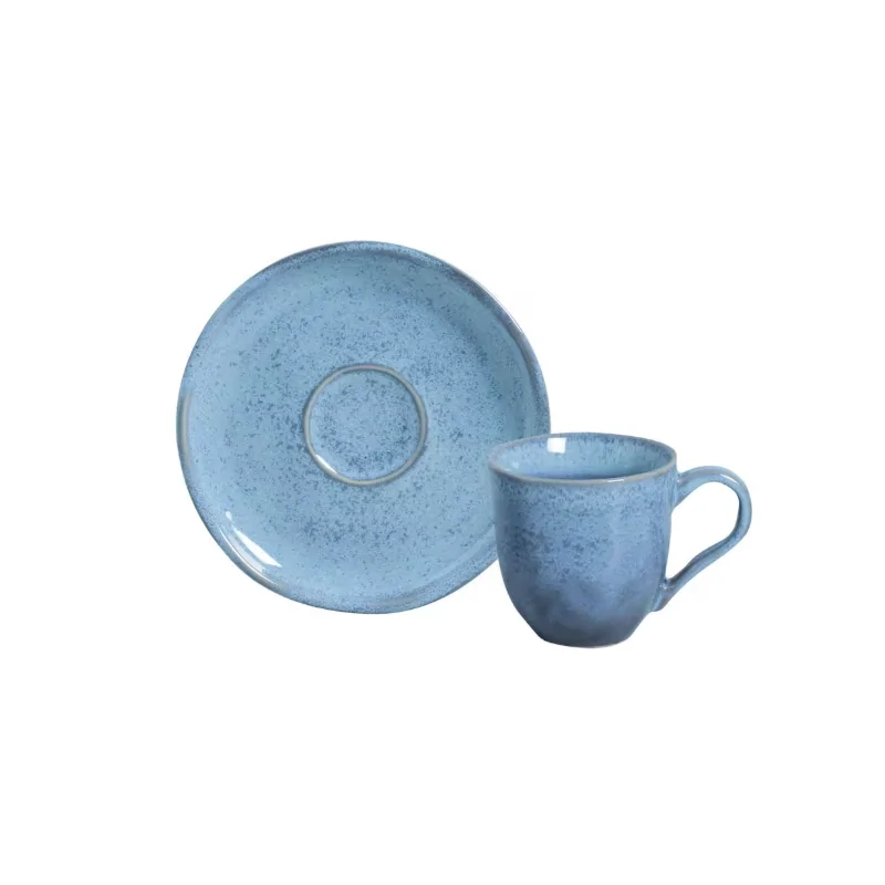 Stoneware Breeze Organic Coffee Cup & Bio Saucer - Pack of 12
