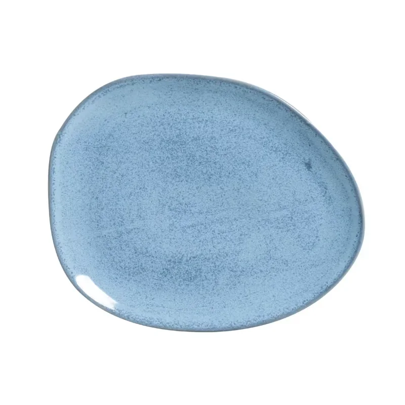 Stoneware Breeze Organic Oval Dinner Plate - Diam. 12.2" - Pack of 12