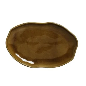 Stoneware Amber Shallow Oval Platter Medium Bio - Diam. 11.81 x 7.87" - Pack of 12