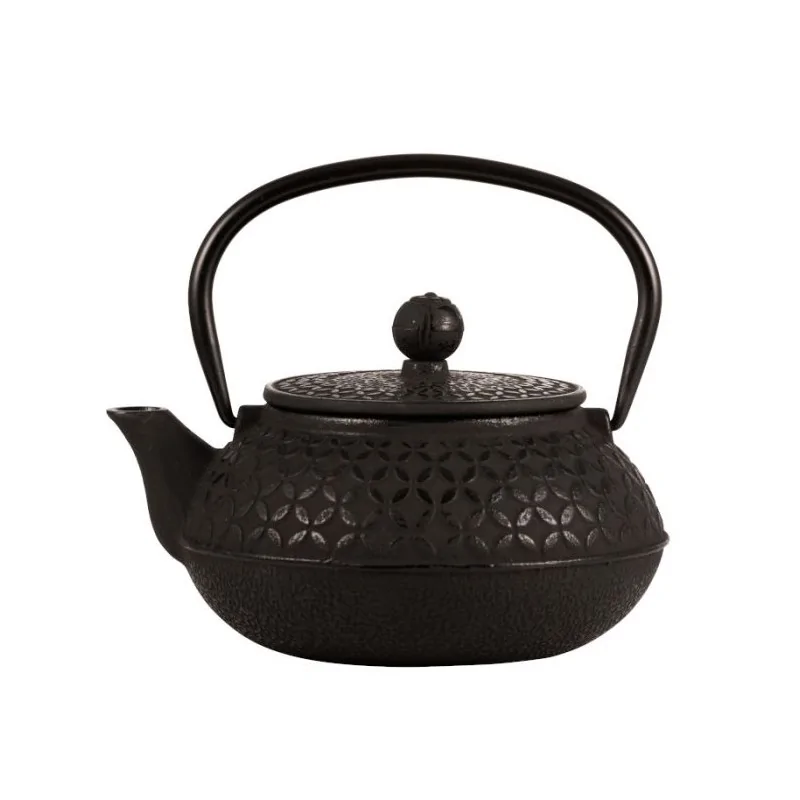 Japanese teapot with stainless steel infuser - Ghisa smaltata - 0.7 lt - Set of 6