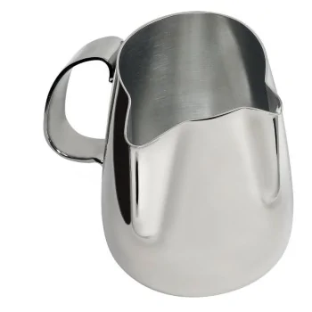 Cappuccino Jug Duet "Revolution" Collection with two spouts at a 90° angle - Stainless Steel 18/10 - 50 cl