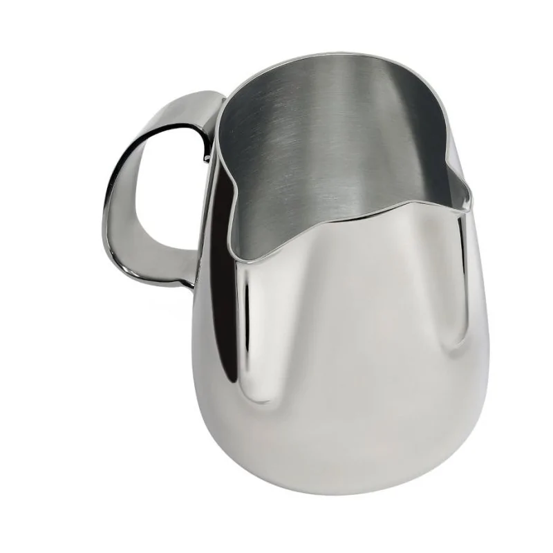 Cappuccino Jug Duet "Revolution" Collection with two spouts at a 90° angle - Stainless Steel 18/10 - 50 cl