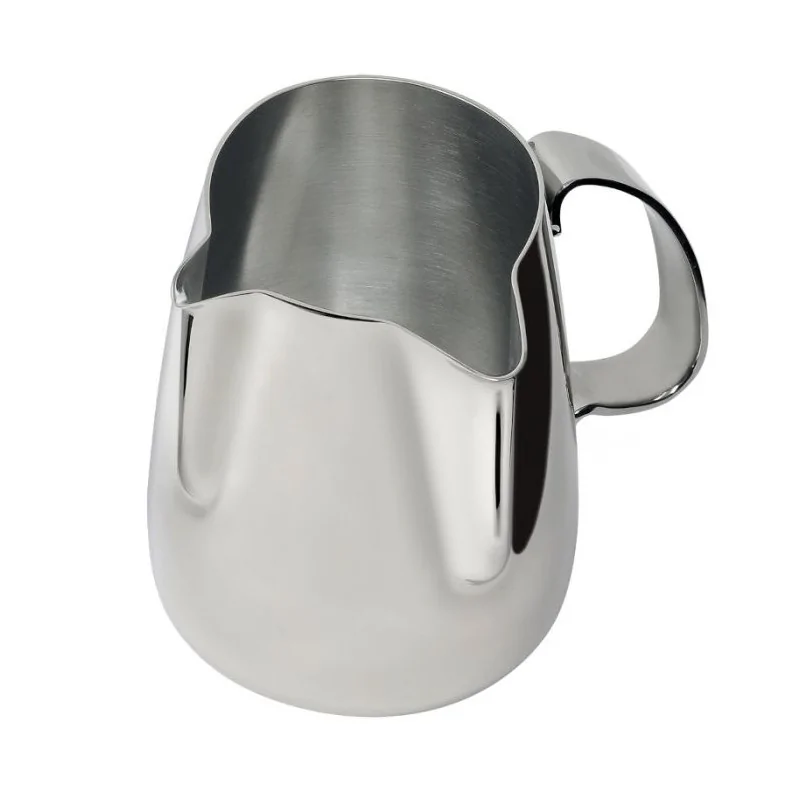 Cappuccino Jug Duet "Revolution" Collection with two spouts at a 90° angle - Stainless Steel 18/10 - 50 cl