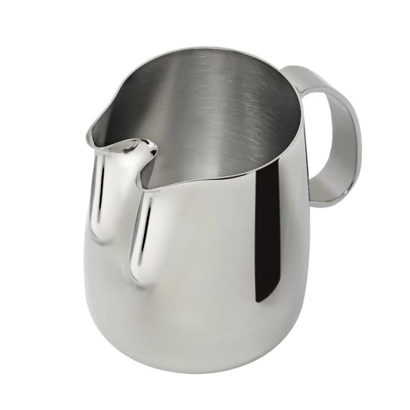 Cappuccino Jug Split "Revolution" Collection with two parallel spouts - Stainless Steel 18/10 - 6 cups - 50 cl