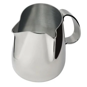 Cappuccino Jug Duet "Revolution" Collection with two spouts at a 90° angle - Stainless Steel 18/10 - 50 cl