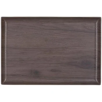 Oak Wodeen Finish Melamine Platter - 300 x 205 mm H: 18 - Set of 12