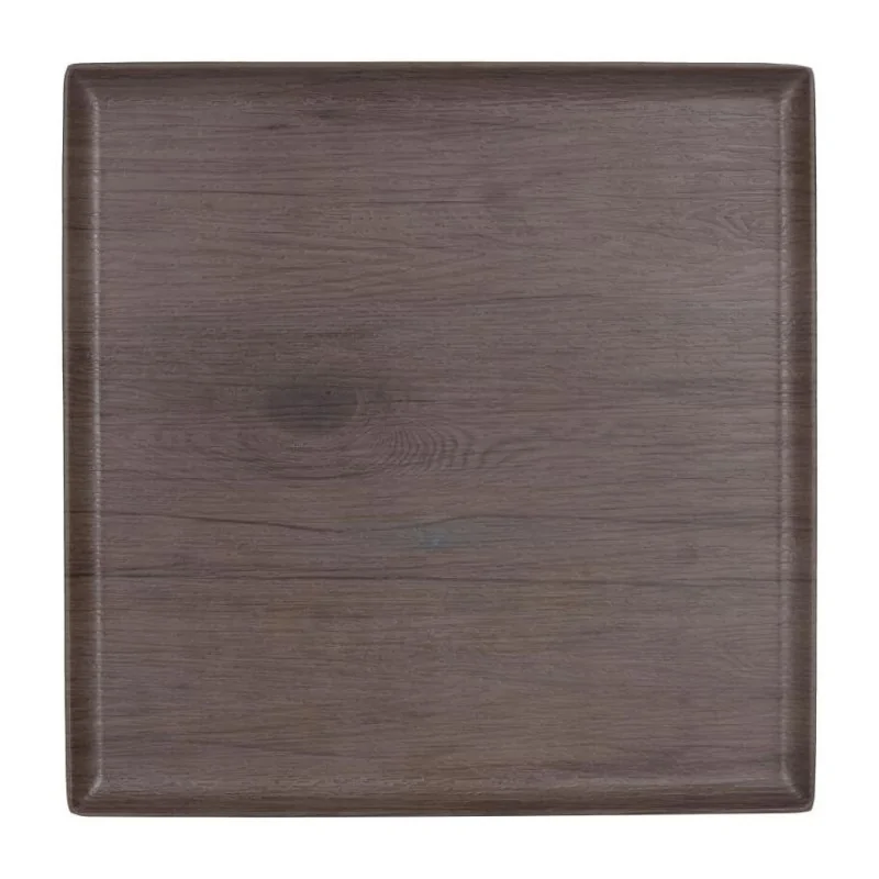 Oak Wodeen Finish Melamine Platter - 300 x 300 mm H: 18 - Set of 6 Oak Wodeen Finish Melamine Platter - 300 x 300 mm H: 18 - Set of 6