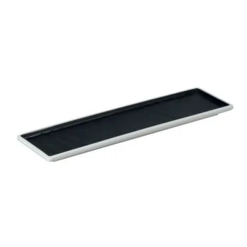 Narrow Rectangular Black Melamine Tray "Taiji" - 305 x 86 x 18 mm - Set of 6