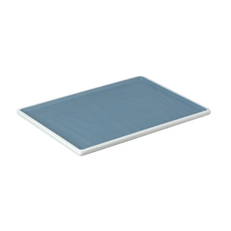 Rectangular Blue Melamine Tray "Taiji" - 254 x 183 x 17 mm - Set of 6 Rectangular Blue Melamine Tray "Taiji" - 254 x 183 x 17 mm - Set of 6