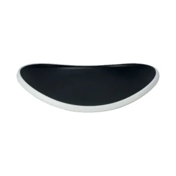 Curved Oval Black Melamine Tray "Taiji" - 280 x 209 x 51 mm - Set of 4