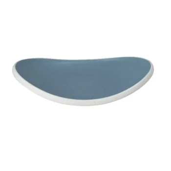 Curved Oval Blue Melamine Tray "Taiji" - 280 x 209 x 51 mm - Set of 4