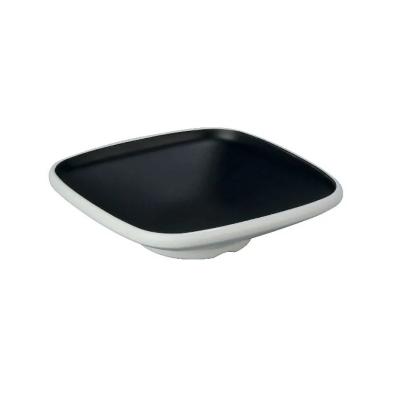 Deep Square Black Melamine Plate "Taiji" - 250 x 250 x 64 mm - Set of 6 Deep Square Black Melamine Plate "Taiji" - 250 x 250 x 64 mm - Set of 6