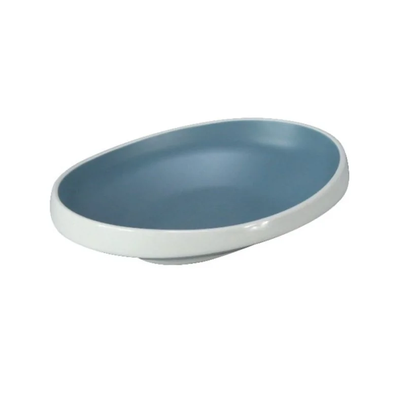 Deep Oval Blue Melamine Plate "Taiji" - 254 x 191 x 53 mm - Set of 4 Deep Oval Blue Melamine Plate "Taiji" - 254 x 191 x 53 mm - Set of 4