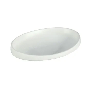 Deep Oval White Melamine Plate "Taiji" - 205 x 154 x 43 mm - Set of 6