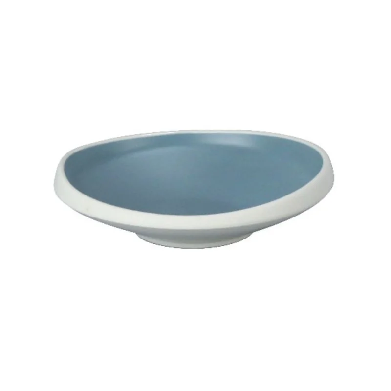 Deep Slanting Blue Melamine Plate "Taiji" - 204 x 202 x 53 mm - Set of 6 Deep Slanting Blue Melamine Plate "Taiji" - 204 x 202 x 53 mm - Set of 6