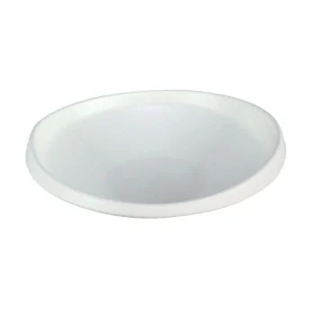 Deep Slanting White Melamine Plate "Taiji" - 160 x 158 x 45 mm - Set of 6