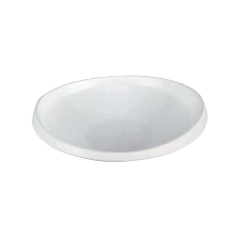 Deep Slanting White Melamine Plate "Taiji" - 160 x 158 x 45 mm - Set of 6