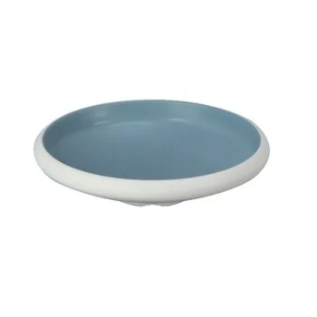 Deep Round Blue Melamine Plate "Taiji" - 195 x 195 x 50 mm - Set of 6