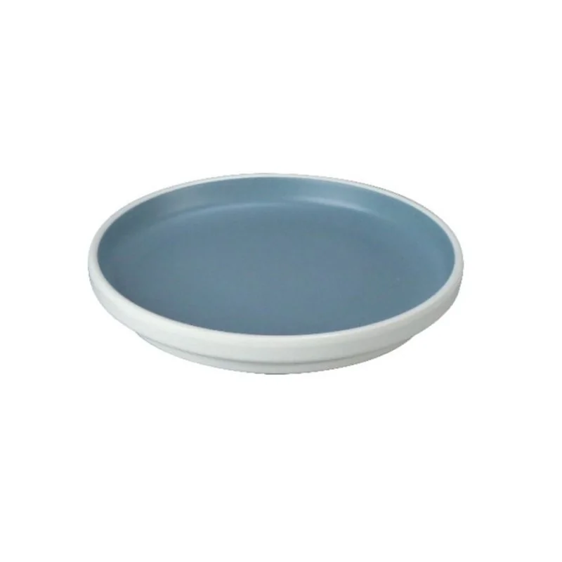Round Blue Melamine Plate "Taiji" - 152 x 152 x 27 mm - Set of 6 Round Blue Melamine Plate "Taiji" - 152 x 152 x 27 mm - Set of 6