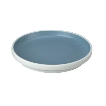 Round Blue Melamine Plate "Taiji" - 190 x 190 x 30 mm - Set of 6
