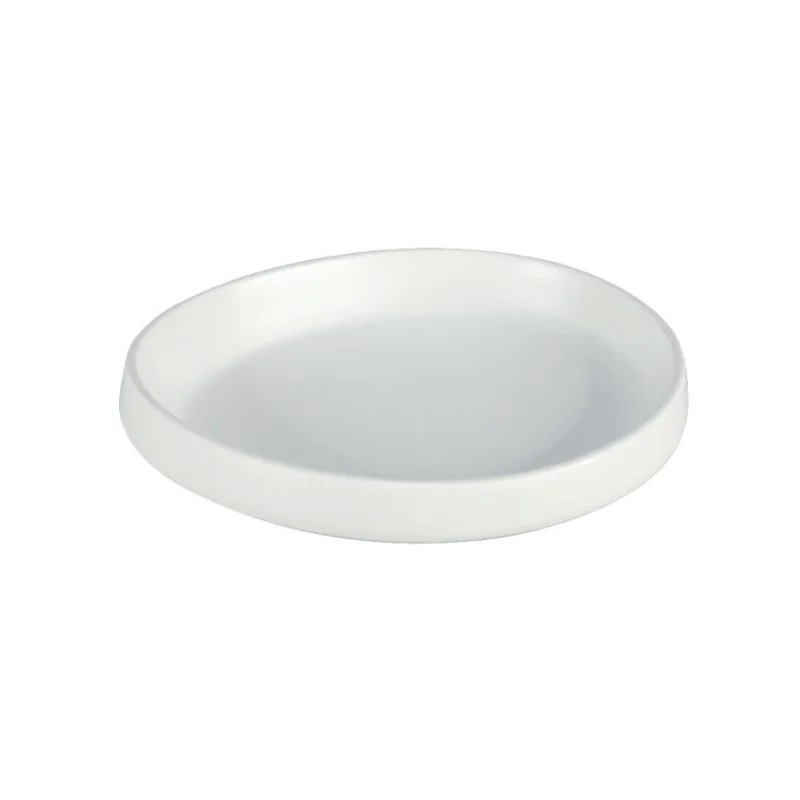 Drop White Melamine Plate "Taiji" - 254 x 233 x 40 mm - Set of 4 Drop White Melamine Plate "Taiji" - 254 x 233 x 40 mm - Set of 4