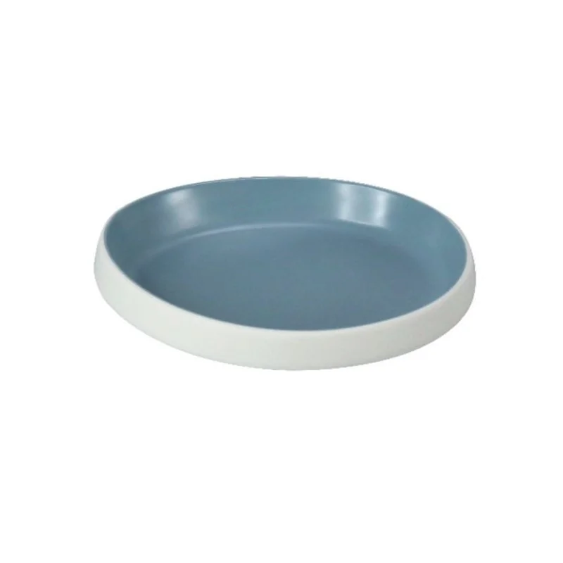 Drop Blue Melamine Plate "Taiji" - 254 x 233 x 40 mm - Set of 4