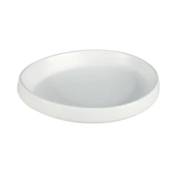 Drop White Melamine Plate "Taiji" - 179 x 163 x 30 mm - Set of 6