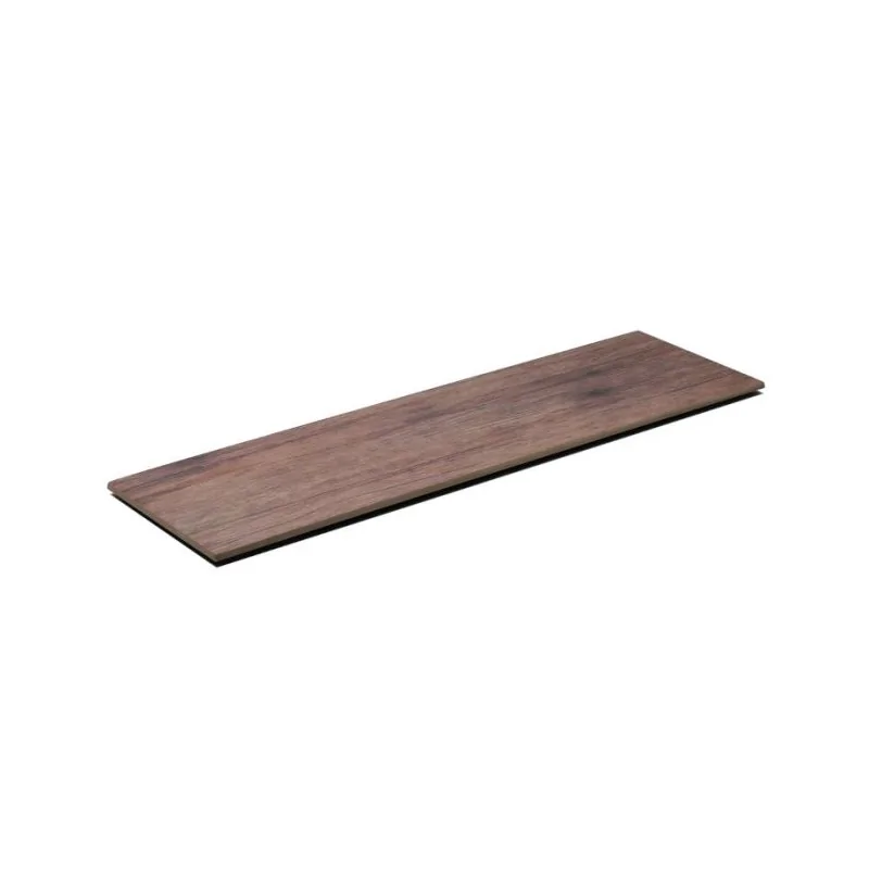 Wooden Finish Melamine Tray With Non-Slip Feet - 525 x 160 H: 10 mm - Set of 6 Wooden Finish Melamine Tray With Non-Slip Feet - 525 x 160 H: 10 mm - Set of 6