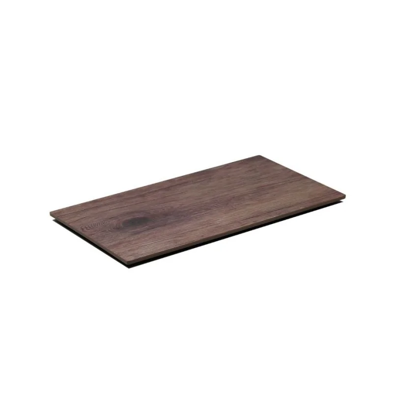 Wooden Finish Melamine Tray With Non-Slip Feet - 325 x 175 H: 10 mm - Set of 6 Wooden Finish Melamine Tray With Non-Slip Feet - 325 x 175 H: 10 mm - Set of 6