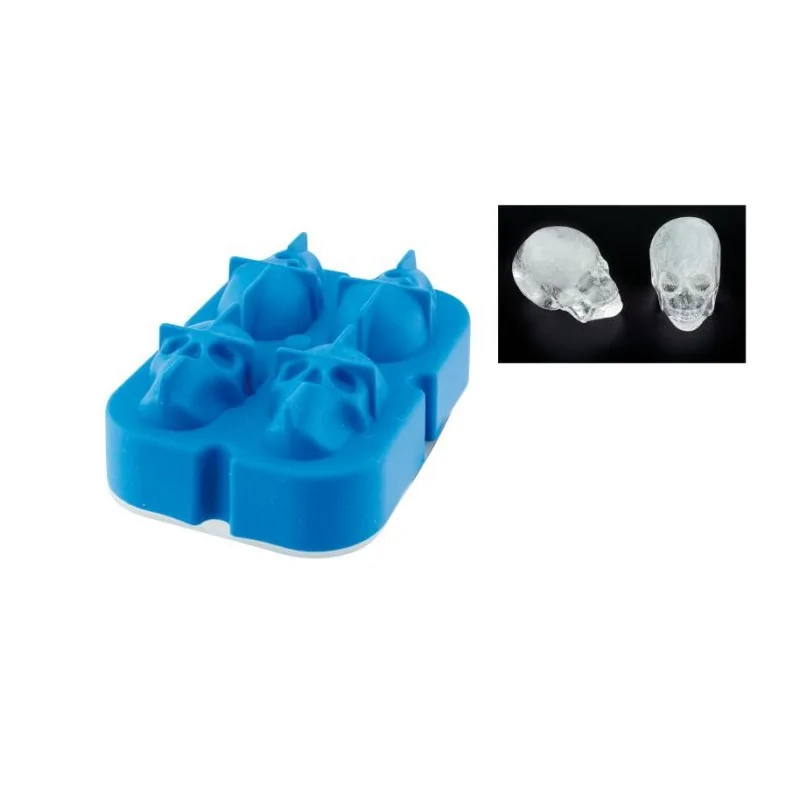 Silicone Mould - 4 Ice Skulls - 5 x 3 x 4 cm - Set of 6