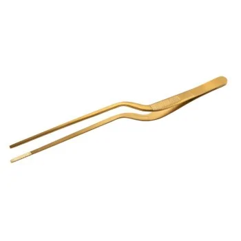 Offset Tweezers - Stainless Steel - 20 cm - Set of 12