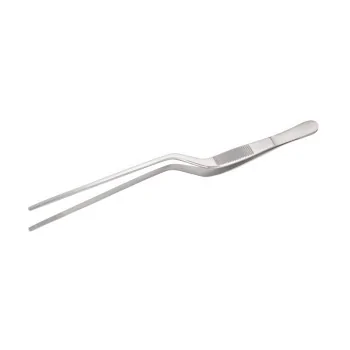 Offset Tweezers - Stainless Steel - 20 cm - Set of 12