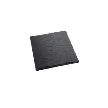 4 Piece Set - Square Natural Slate Appetizer/Coaster Set - 10 x 10 cm - Set of 6