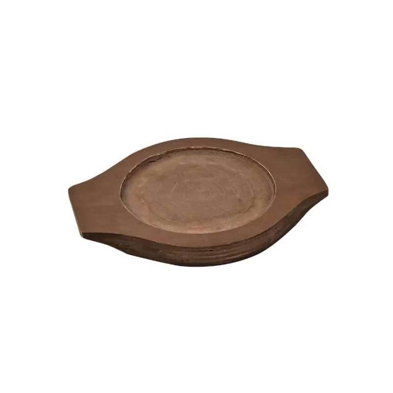 Enamelled Cast-Iron Mini Frying-Pan With With Wooden Tray - 10 cm - Set of 6 Enamelled Cast-Iron Mini Frying-Pan With With Wooden Tray - 10 cm - Set of 6