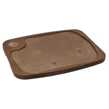 Rectangular Enamelled Cast-Iron Plate With Small Bowl And Wooden Tray - Gourmet - 32 x 24 cm - Set of 6