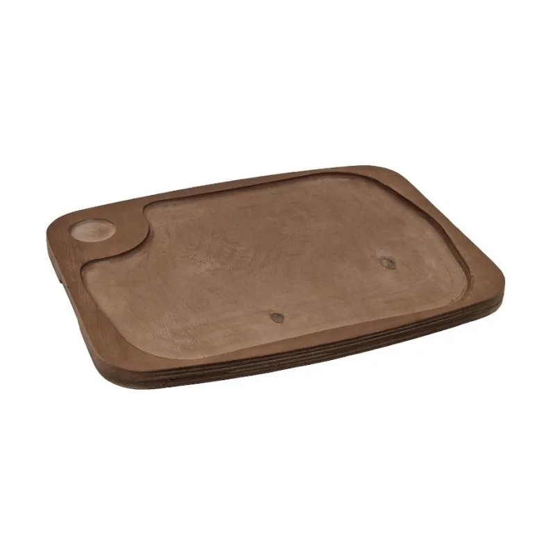 Rectangular Enamelled Cast-Iron Plate With Small Bowl And Wooden Tray - Gourmet - 32 x 24 cm - Set of 6 Rectangular Enamelled Cast-Iron Plate With Small Bowl And Wooden Tray - Gourmet - 32 x 24 cm - Set of 6