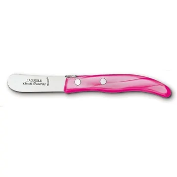 Claude Dozorme Berlingot Small Butter Knife, Pink Nacrine Handle