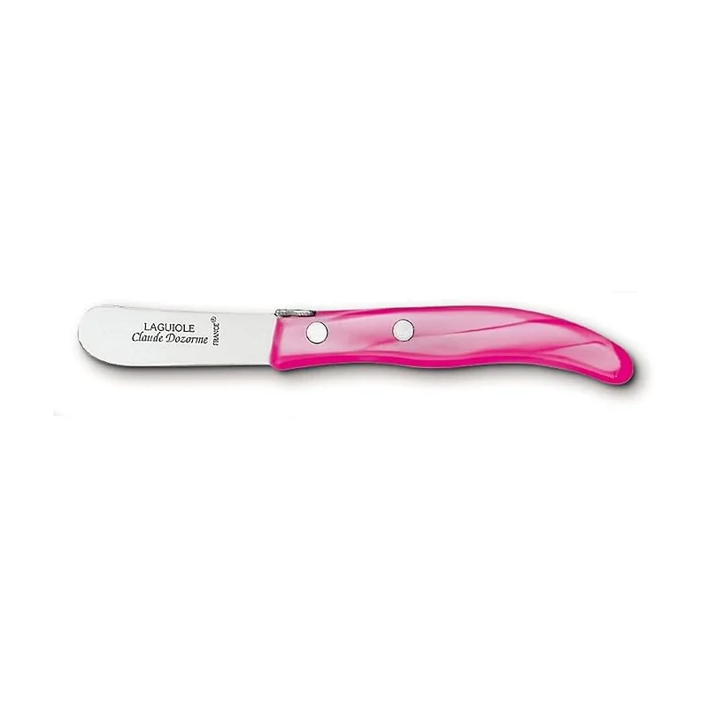 Claude Dozorme Berlingot Small Butter Knife, Pink Nacrine Handle