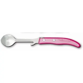 Claude Dozorme Berlingot Jam Spoon, Pink Nacrine Handle