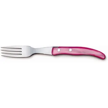 Claude Dozorme Berlingot Steak Fork, Pink Nacrine Handle