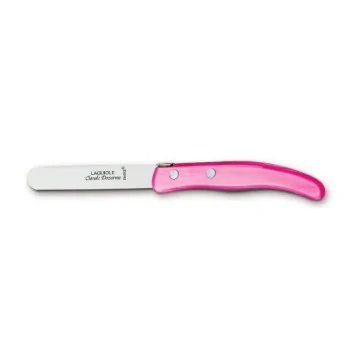 Claude Dozorme Berlingot Dessert Knife, Pink Nacrine Handle