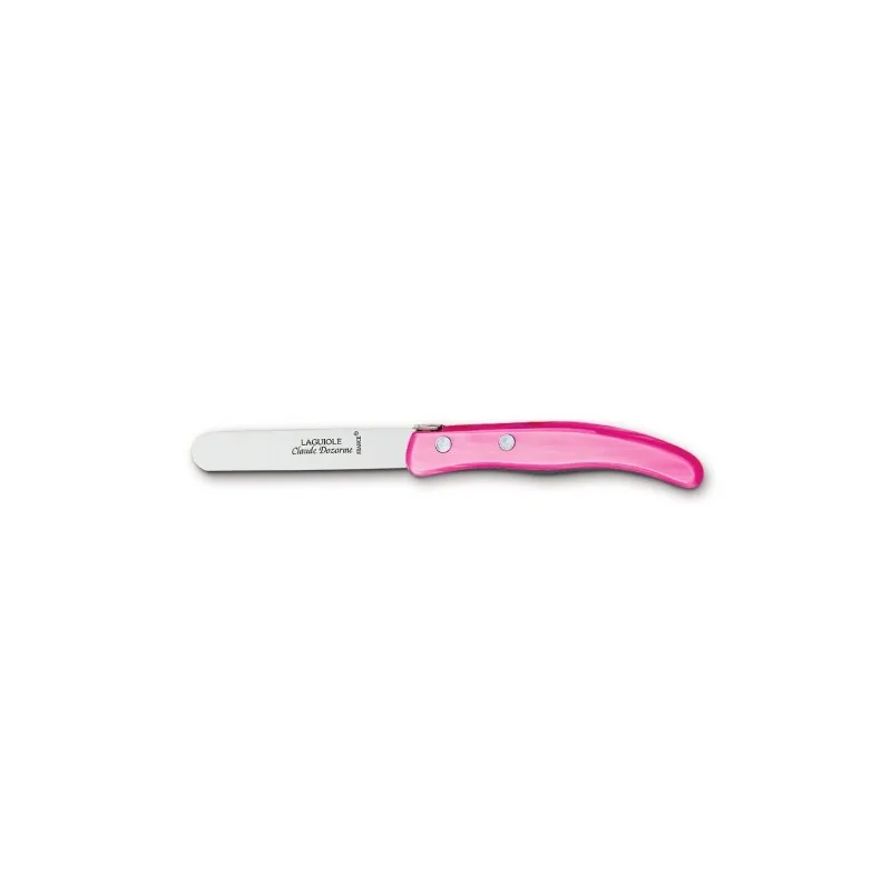 Claude Dozorme Berlingot Dessert Knife, Pink Nacrine Handle